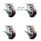Service Caster 5 Inch Kingpinless Poly on Polyolefin Wheel Caster Set Brake and Swivel Lock SCC SCC-KP30S520-PPUR-SLB-BSL-4 - alternate 5